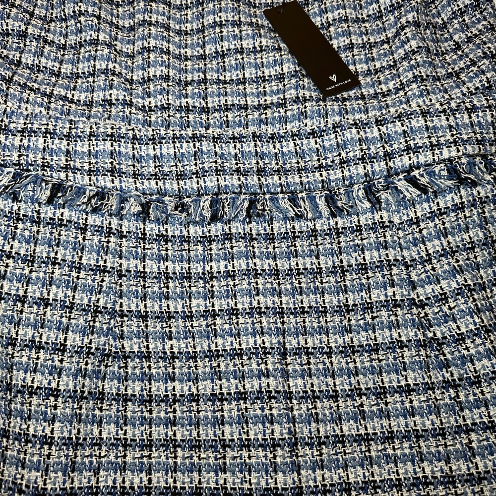 Lulus Dress - Women’s Size M - Blue - Tweed Midi Dress - Picture 6 of 11
